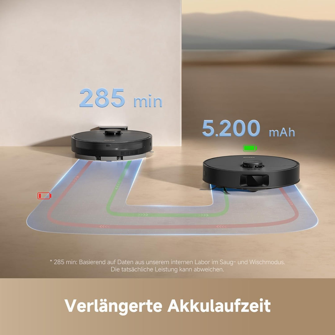 dreame D20 Saugroboter, 13.000 Pa Saugkraft, DuoBrush für Tierhaare, LDS-Navigation, 2-in-1: Staubsa