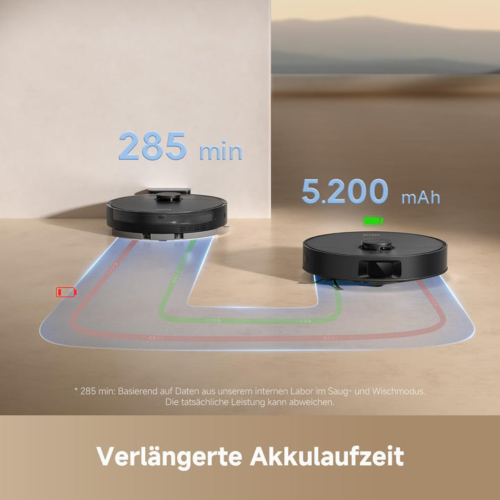 dreame D20 Saugroboter, 13.000 Pa Saugkraft, DuoBrush für Tierhaare, LDS-Navigation, 2-in-1: Staubsa