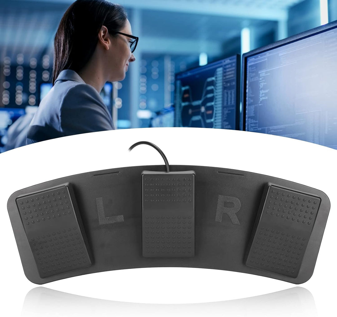 Pilipane PC,Fusspedal, USB, Dreifacher Fussschalter, Programmierbare Computertastatur, Tastenkombina