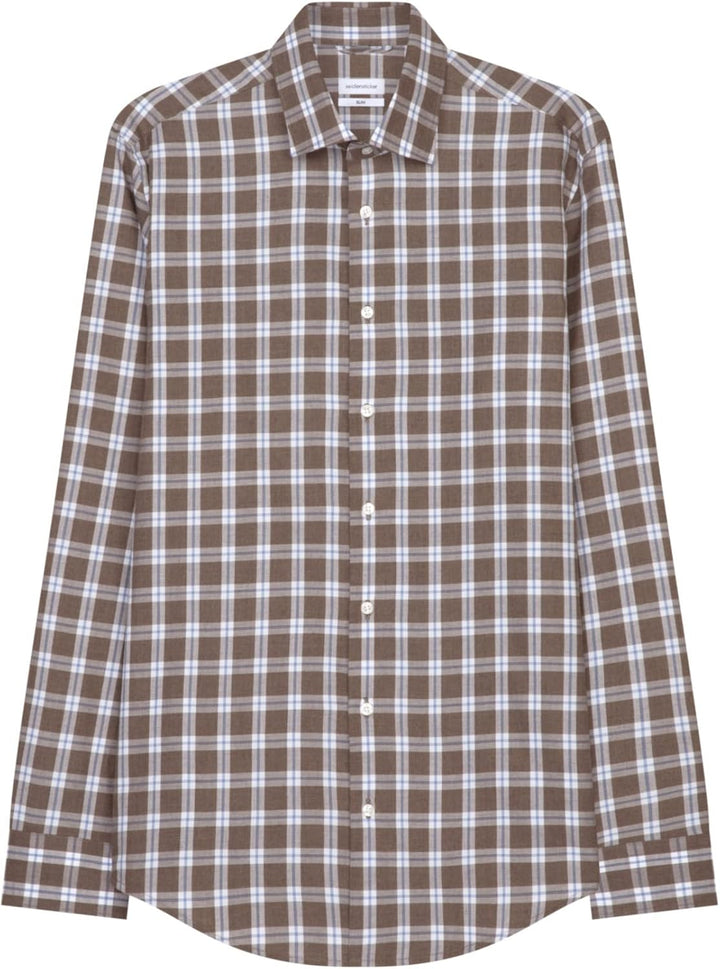 Seidensticker Herren Business Hemd - Bügelfreies, schmales Hemd - Slim Fit - Langarm - Kent-Kragen -