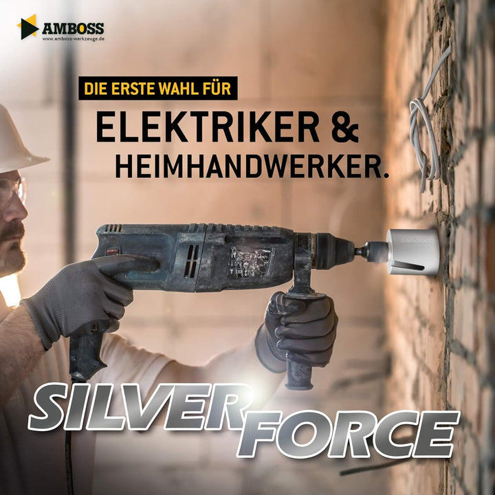 Diamant Dosensenker Ø 68 mm / M16 / Seitenschlitz / 90mm Nutzlänge - Amboss Silver Force Premium für