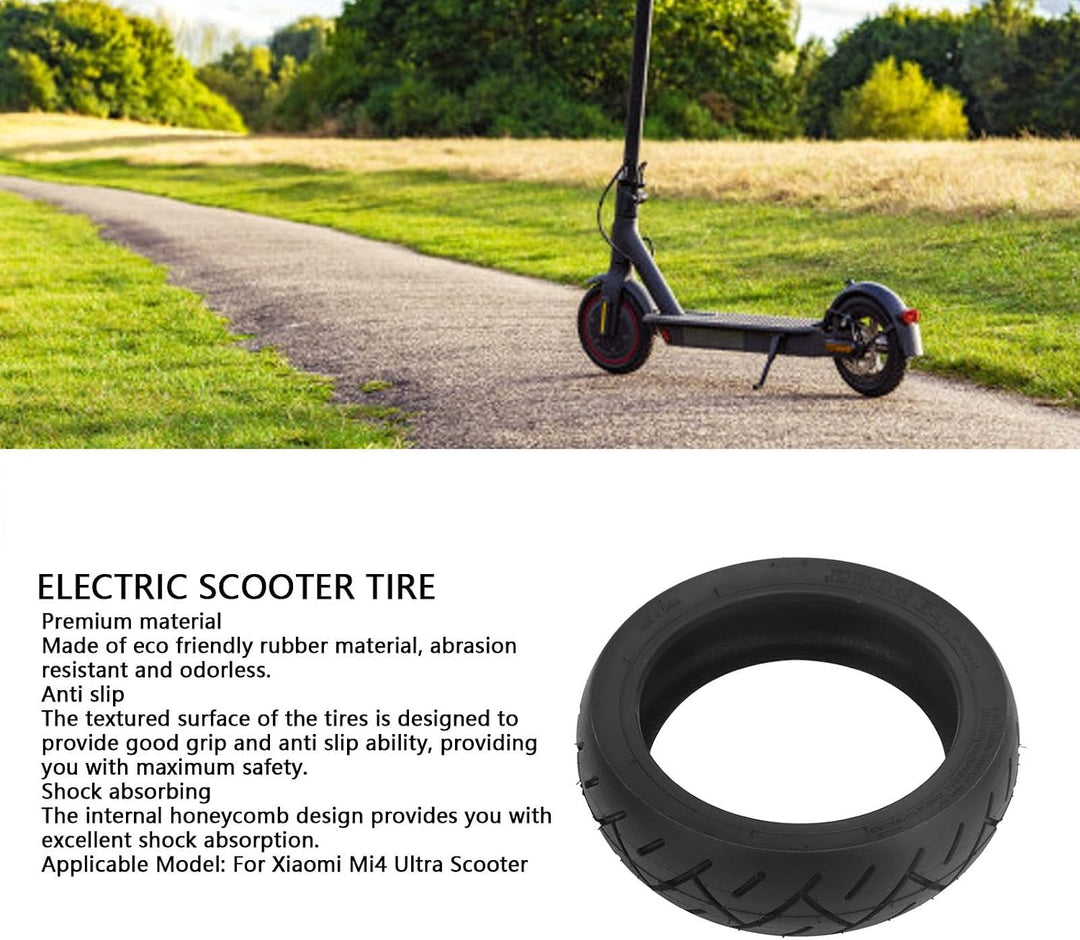 Tbest Elektro-Scooter-Reifen, 250 X 64, Rutschfester, Stossdämpfender Gummi-Scooter-Reifen, Schlauch