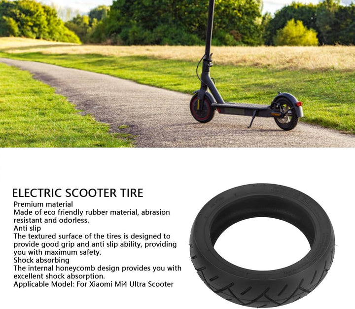 Tbest Elektro-Scooter-Reifen, 250 X 64, Rutschfester, Stossdämpfender Gummi-Scooter-Reifen, Schlauch