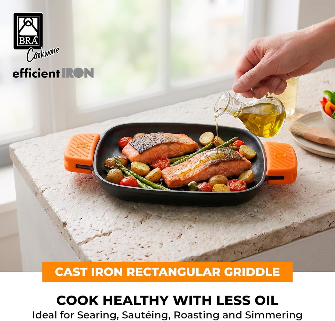 BRA Efficient Iron - Grillpfanne Grill rechteckig 35 cm Grill rechteckig Lisa, Grill rechteckig Lisa