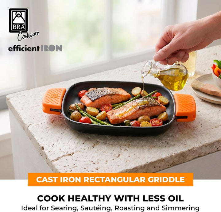 BRA Efficient Iron - Grillpfanne Grill rechteckig 35 cm Grill rechteckig Lisa, Grill rechteckig Lisa