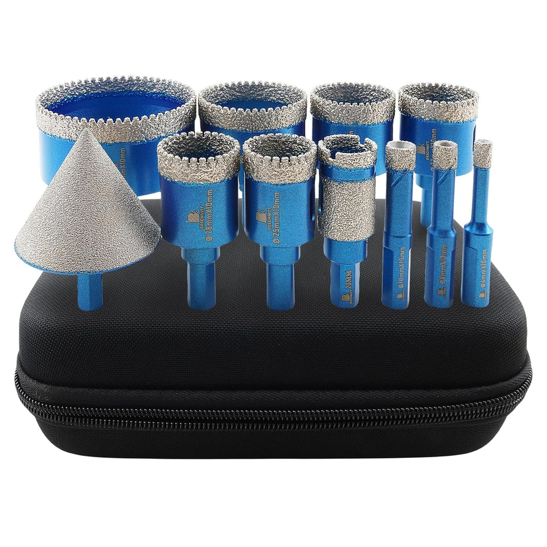 Diamantbohrer Fliesenbohrer Set - BRSCHNITT Diamantbohrer Diamant Fingerfräser,Fasenbohrer für Keram