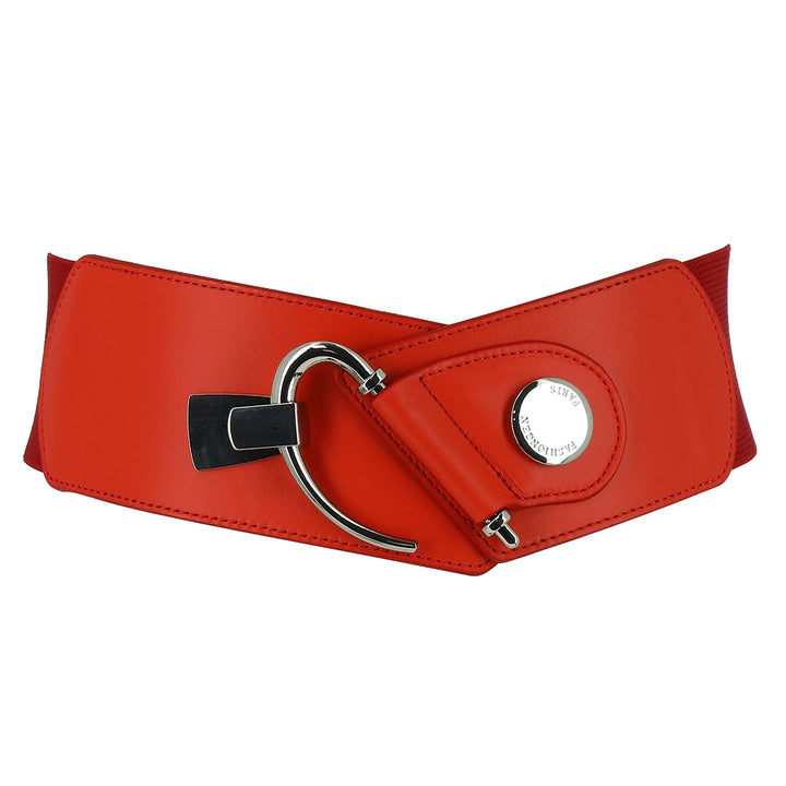 FASHIONGEN - Elastischer Damengürtel aus Rindsleder, DARLENE Rot XS, Rot XS