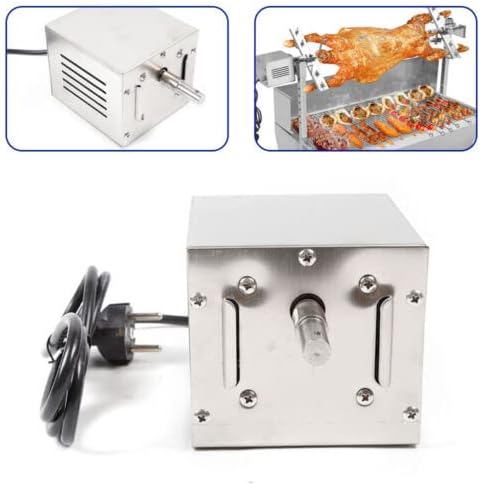 220V Grillmotor, 25W 60Kg Edelstahl BBQ Grill Zubehör Bräter Elektromotor Spanferkelgrillmotor Getri