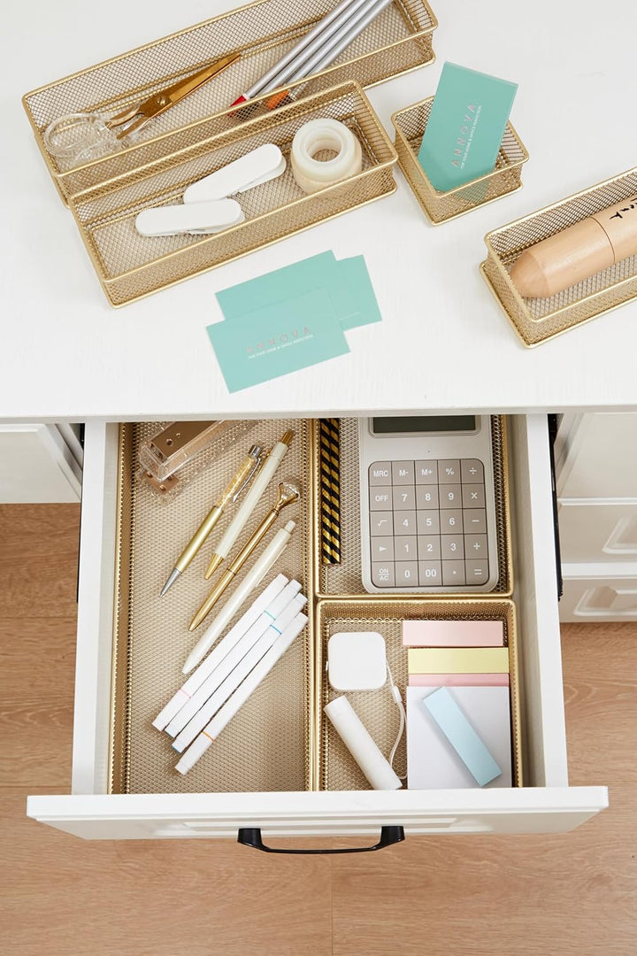 Annova Netz-Schubladenschrank und Regal, Organizer, Aufbewahrungskorb, für Schule, Büro, Zubehör, 2