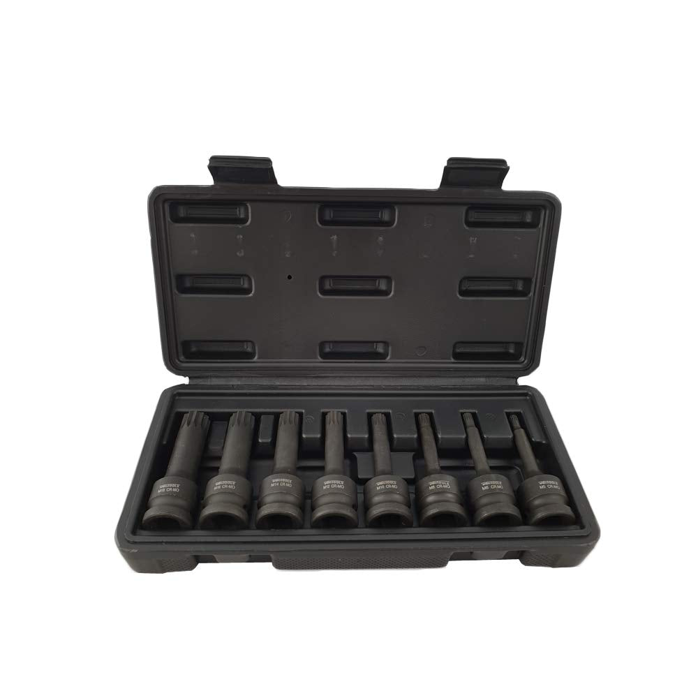 WeberTools Schlag-Steckschlüsseleinsatz 1/2" M5-M18 XZN 8-teilig
