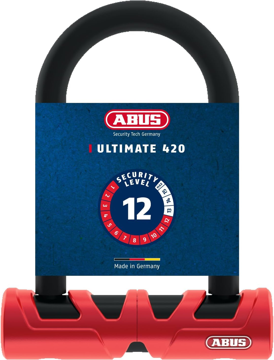 ABUS Bügelschloss Ultimate 420 + USH-Halterung - Fahrradschloss mit Rundbügel und Halterung - ABUS-S