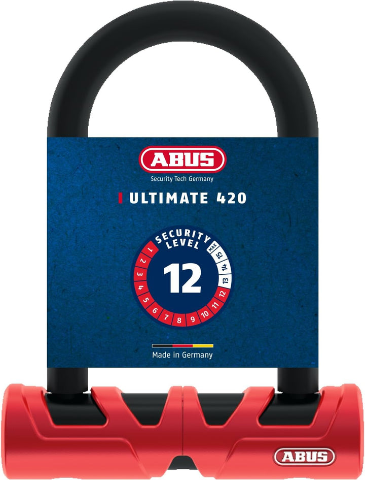 ABUS Bügelschloss Ultimate 420 + USH-Halterung - Fahrradschloss mit Rundbügel und Halterung - ABUS-S