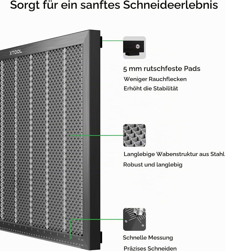 xTool S1 Wabenförmiger Arbeitstisch, der Seelenverwandte für Lasergravierer, Wabenförmige Arbeitspla