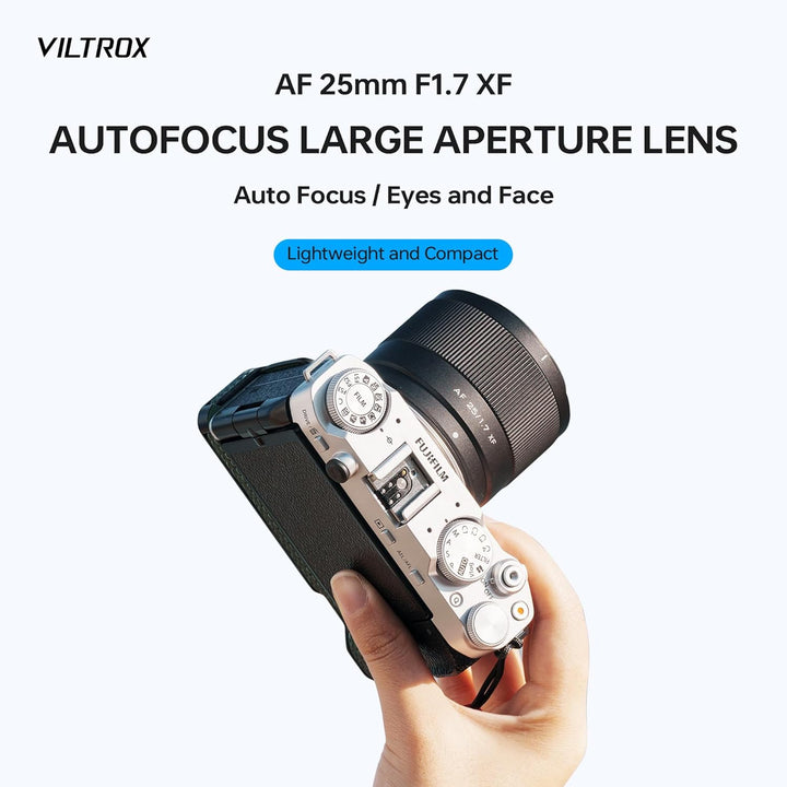 VILTROX AF 25mm F1.7 Objektiv für Fuji X-Mount, f/1.7 APS-C Autofokus-Mittelteleobjektiv, kompatibel