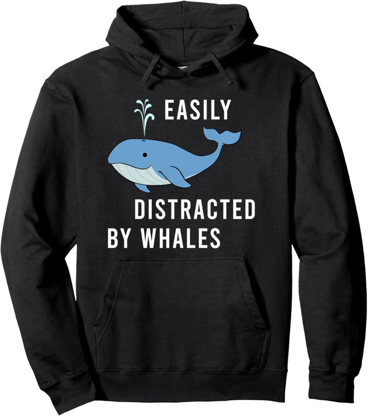 Lustiger Spruch Abgelenkt von Walen Ozean Pullover Hoodie