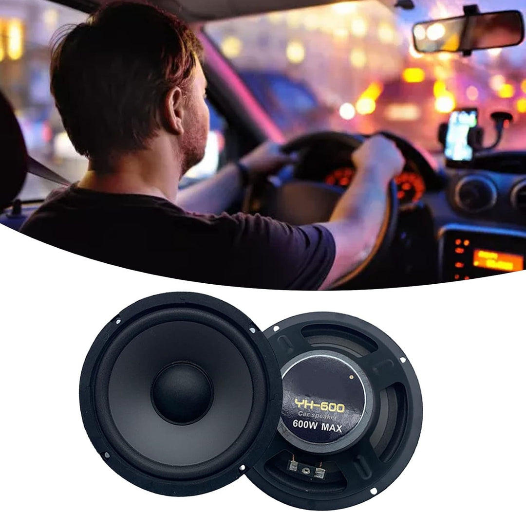 Tyenaza 2PCS 600W Koaxiallautsprecher, 6,5 Zoll Universal Audio Stereo Musik Hochempfindlich -Sprech