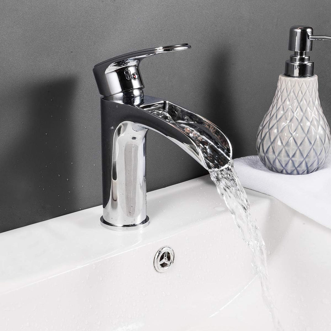 Frap Wasserfall Waschtischarmatur Wasserhahn Bad Badarmatur Waschbeckenarmatur Einhebelmischer für B