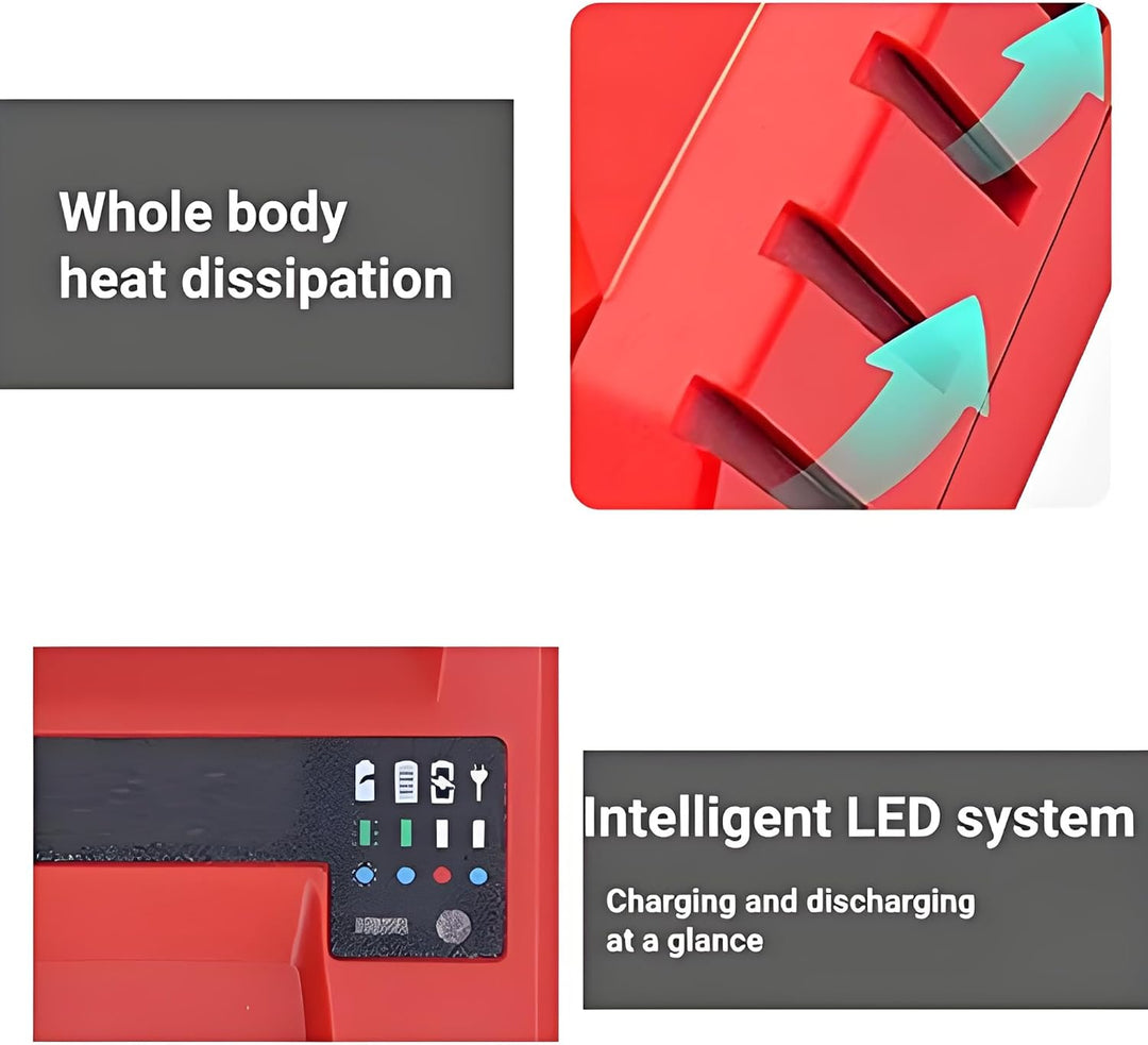 Akkuladegerät 100‑240V Akkuladegerät Tragbares Ersatzladegerät Elektrowerkzeugzubehör für Hilti 12V