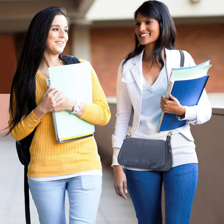 HAWEE Damen Handy Umhängetasche Leder Klein Crossbody Schultertasche mit Verstellbar Abnehmbar Schul