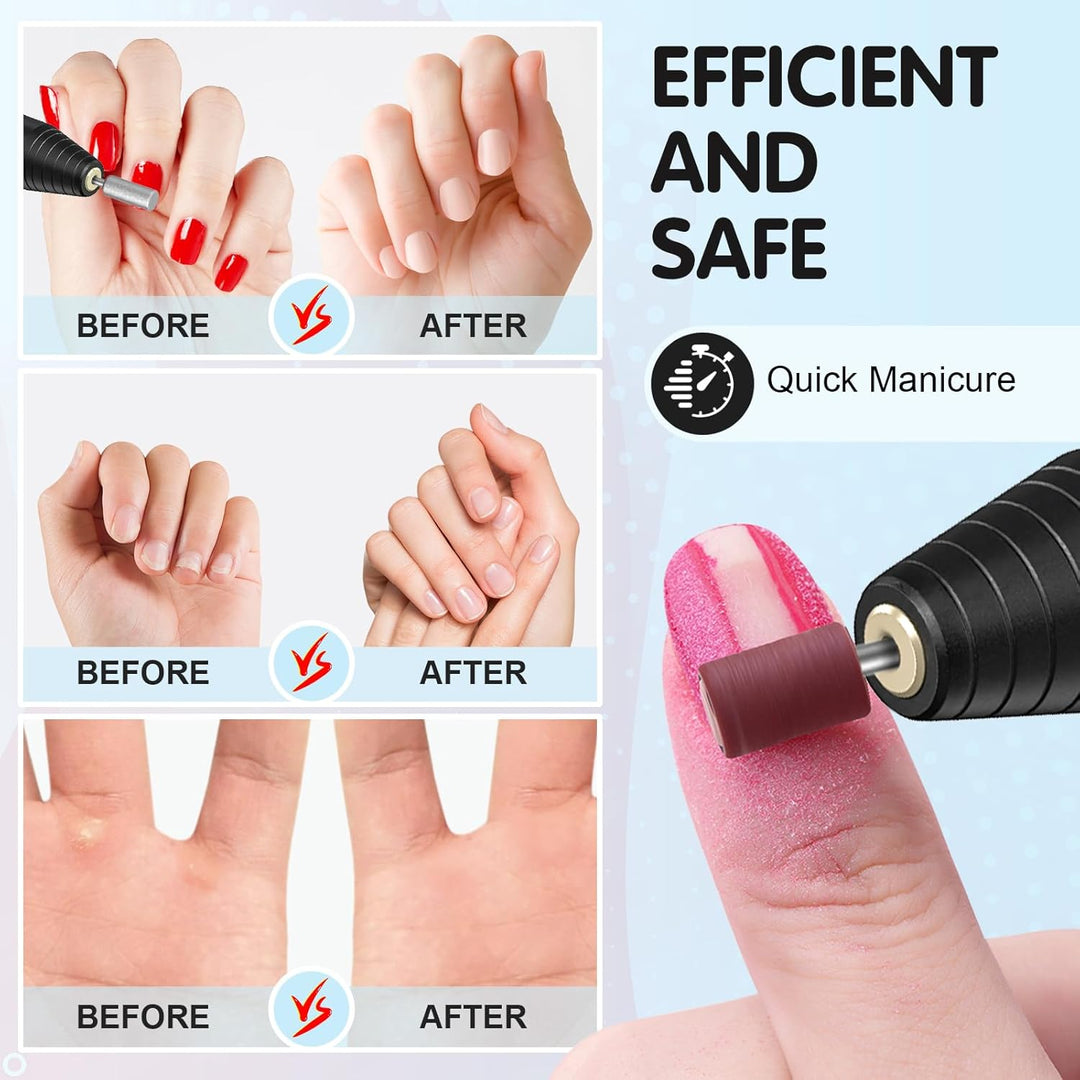 Elektrische Nagelfeile, USB Elektrische Nagelfräser für Acryl-Gel-Nägel, Elektrischer Nagelbohrer Tr