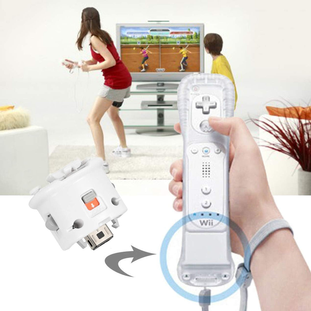 GIRIAITUS Wii Motion Plus Adapter Externe Fernbedienung mit Bewegungssensor, Weiss, 2er-Pac