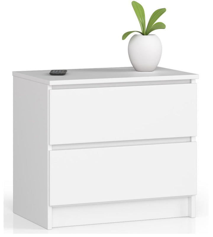 AKORD Kommode K60 mit 2 Schubladen | für das Wohnzimmer Schlafzimmer Schrank Büro Arbeitszimmer | Mo