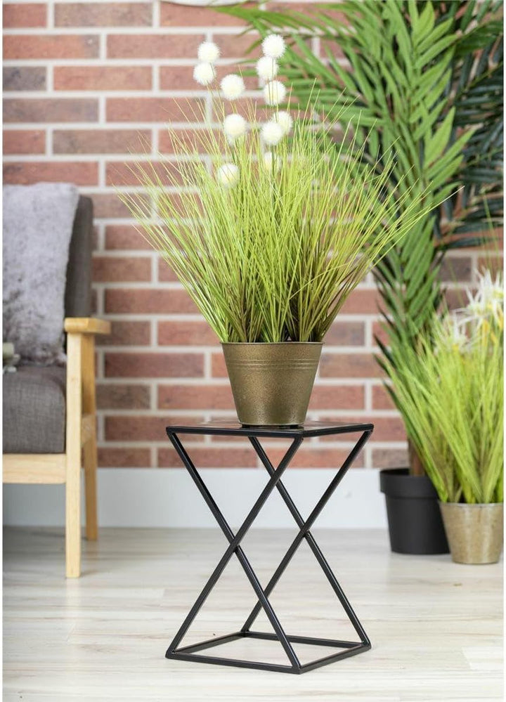 HowHomely Blumenständer Metall Schwarz 40 cm Hoch - Solider und Robuster Blumenhocker Metall - Pflan