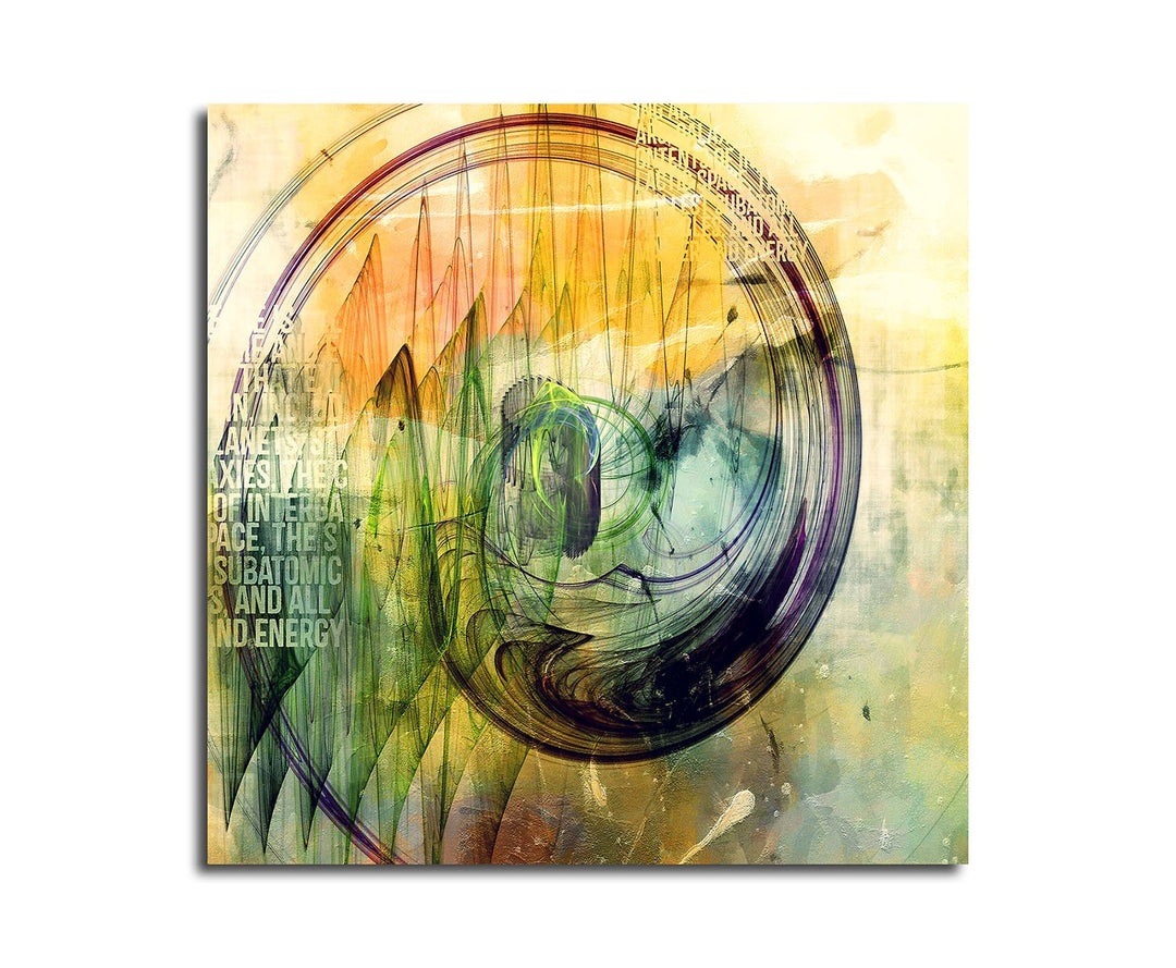 Paul Sinus Art Kosmische Energien - Abstrakt341_60x60cm Bild auf Leinwand farbenfroh Abstraktes Moti