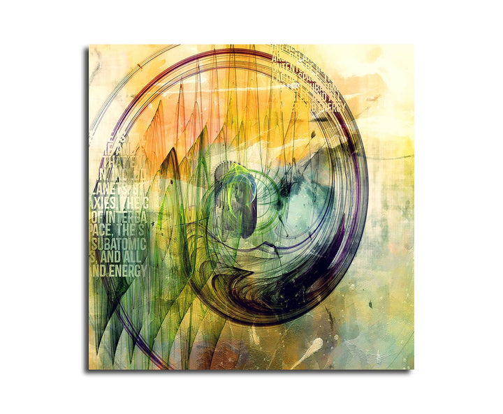 Paul Sinus Art Kosmische Energien - Abstrakt341_60x60cm Bild auf Leinwand farbenfroh Abstraktes Moti