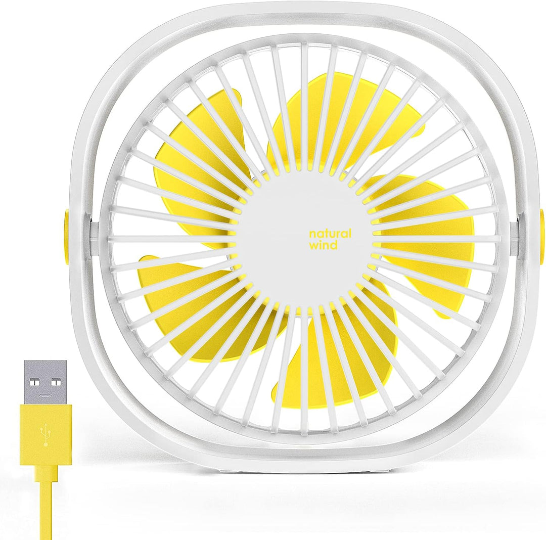 EasyAcc USB Ventilator, Mini Ventilator USB Tischventilator leise Klein 2 Jahre Garantie Starker Exq