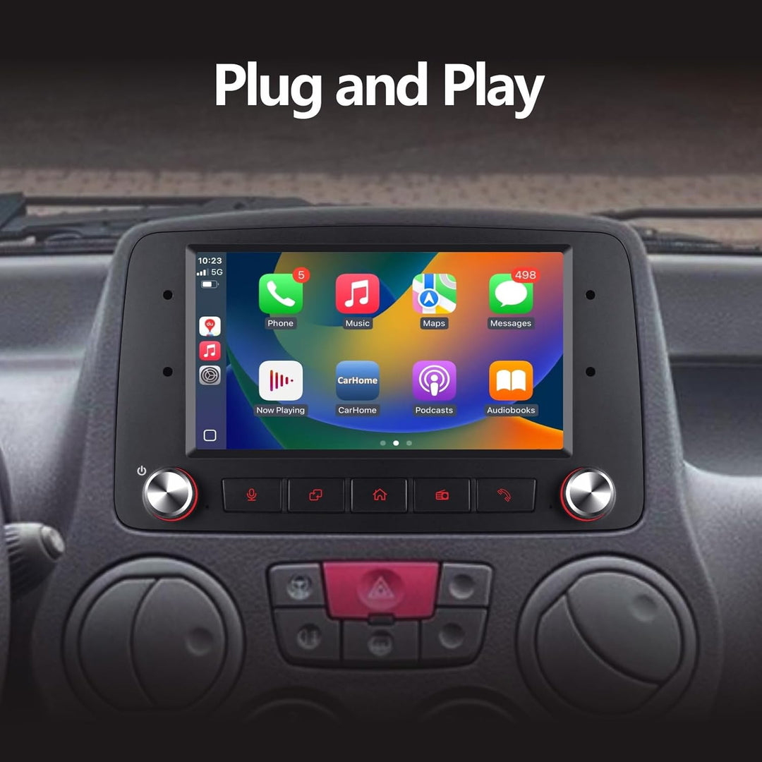 Autoradio Für FIAT Panda 169 (2003-2012) Mit Wireless Carplay Android Auto Mirror link,Autoradio Mit