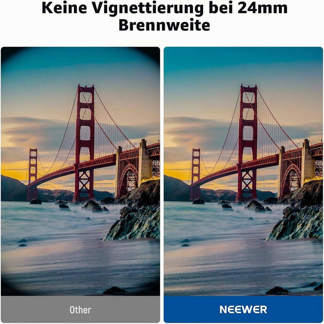 NEEWER BASICS 67mm variabler ND Filter, ND2-400 1-9 Stops Lichtreduzierung, drehbarer variabler Grau