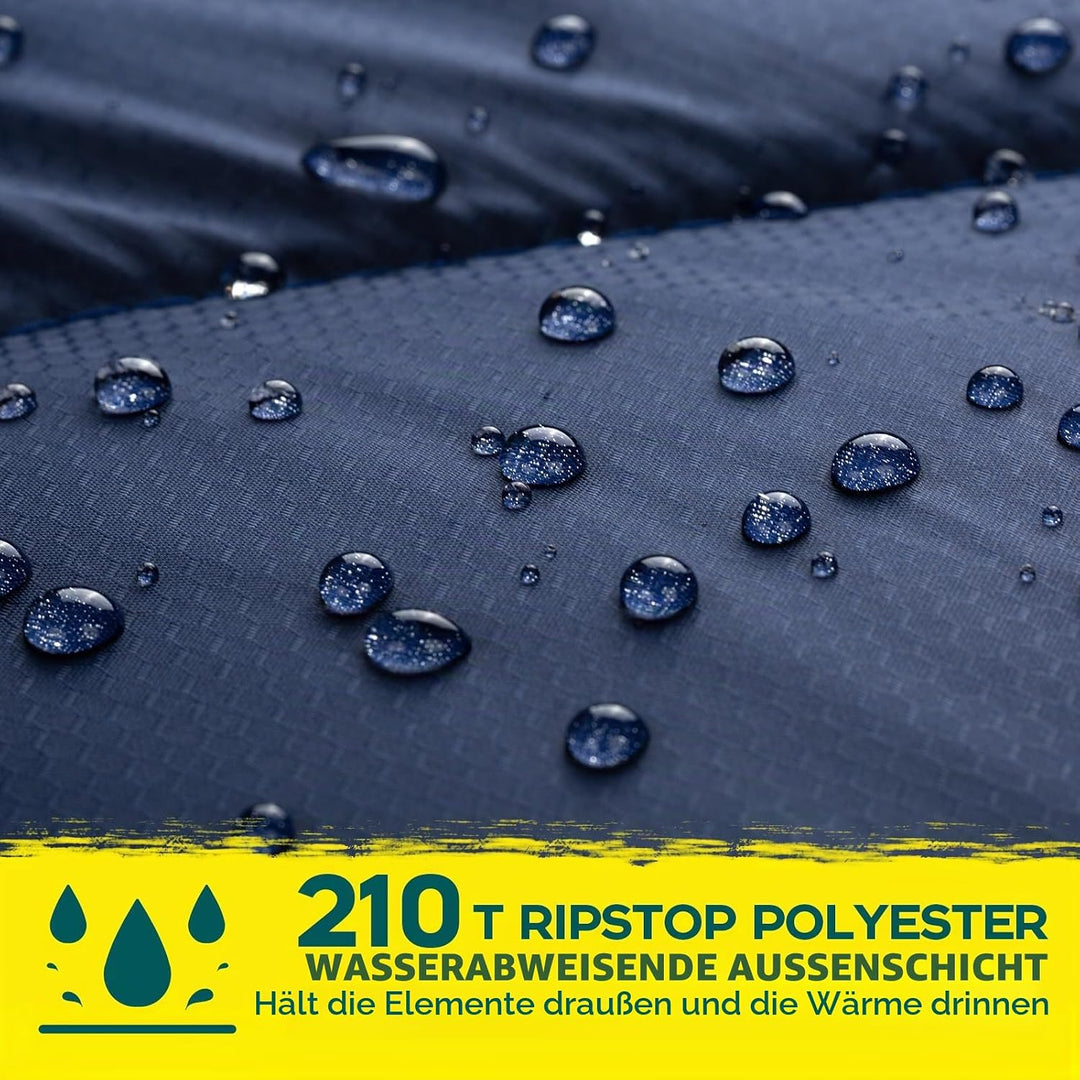 Bessport Schlafsack Flannel für Camping 3-4 Jahreszeiten - 10 °C-20°C | Winter Schlafsack Leichtgewi