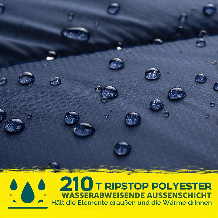 Bessport Schlafsack Flannel für Camping 3-4 Jahreszeiten - 10 °C-20°C | Winter Schlafsack Leichtgewi