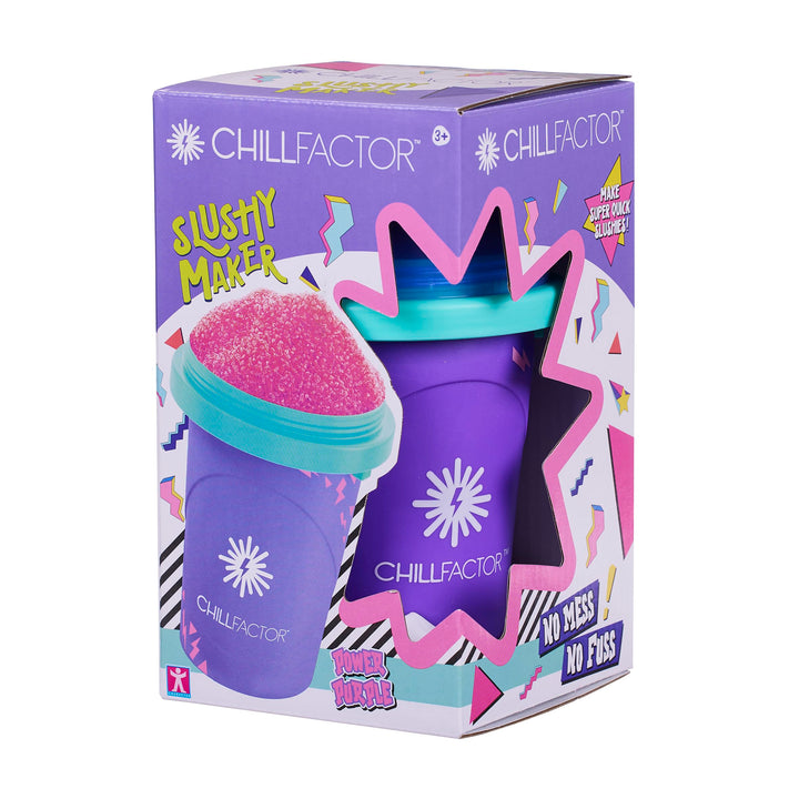 Chill Factor Color Shock Slushy Power Purple - Maker Wiederverwendbarer Slushy-Squeezer Küchenspielz