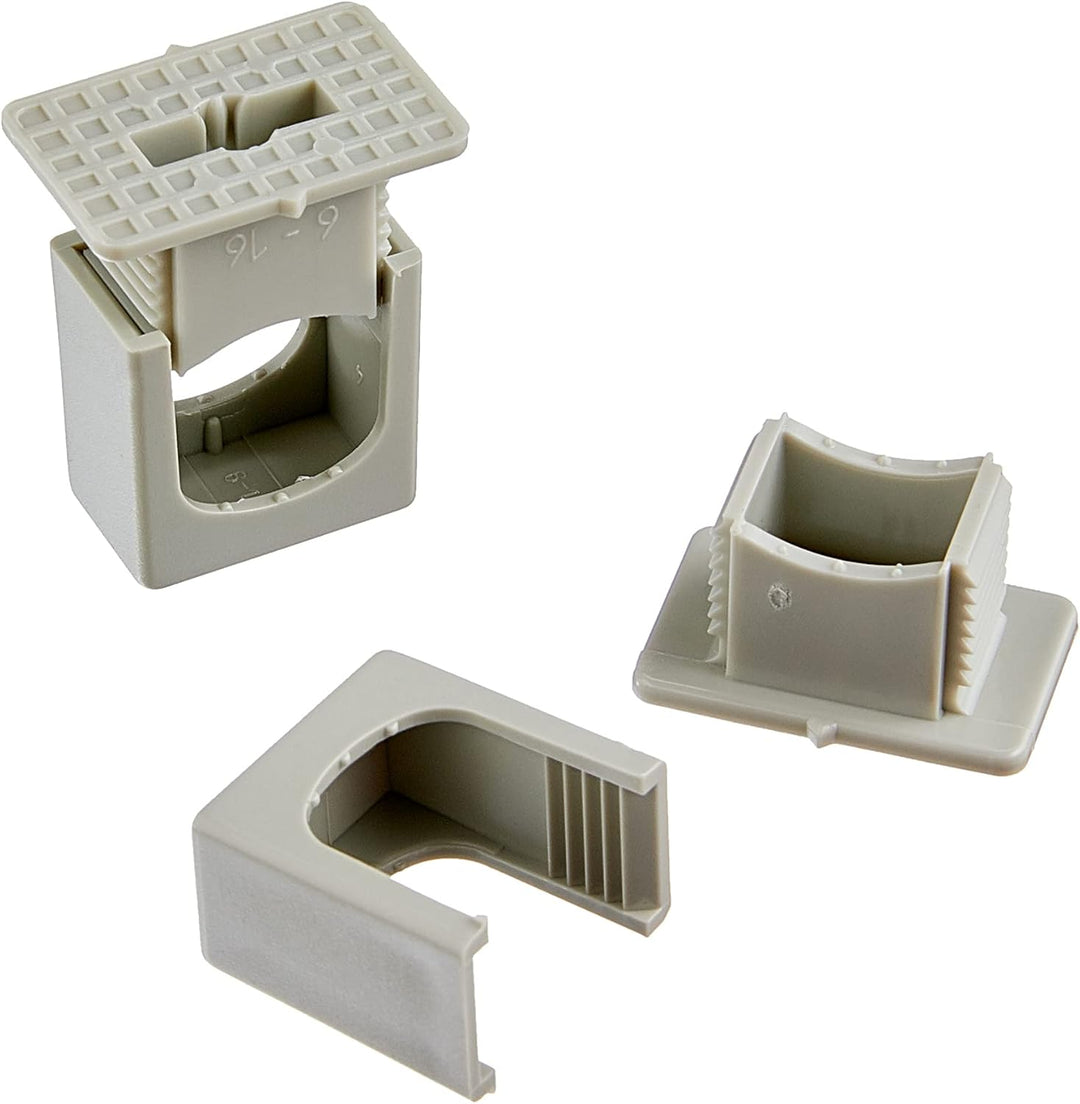 Kopp 343404099 Druck-Iso-Schellen 6-16 mm, 1-fach, mit M-6-Gewinde, 50 Stück, grau M6 Single, M6 Sin