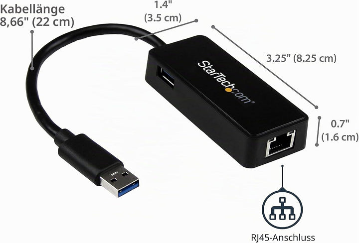 StarTech.com USB 3.0 auf Gigabit Ethernet Adapter - USB 3.0 10/100/1000Mbit/s Netzwerk Adapter NIC m