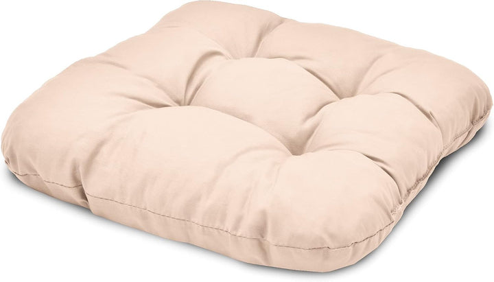 Beautissu 4er Set Sitzkissen Indoor &amp; Outdoor mit Schaumstoff Füllung | 40x40cm 8cm Natur weiche wid