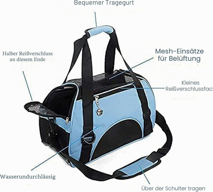 ZaneSun Cat Carrier,Soft-Sided Pet Travel Carrier for Cats,Dogs Puppy Comfort Portable Foldable Pet