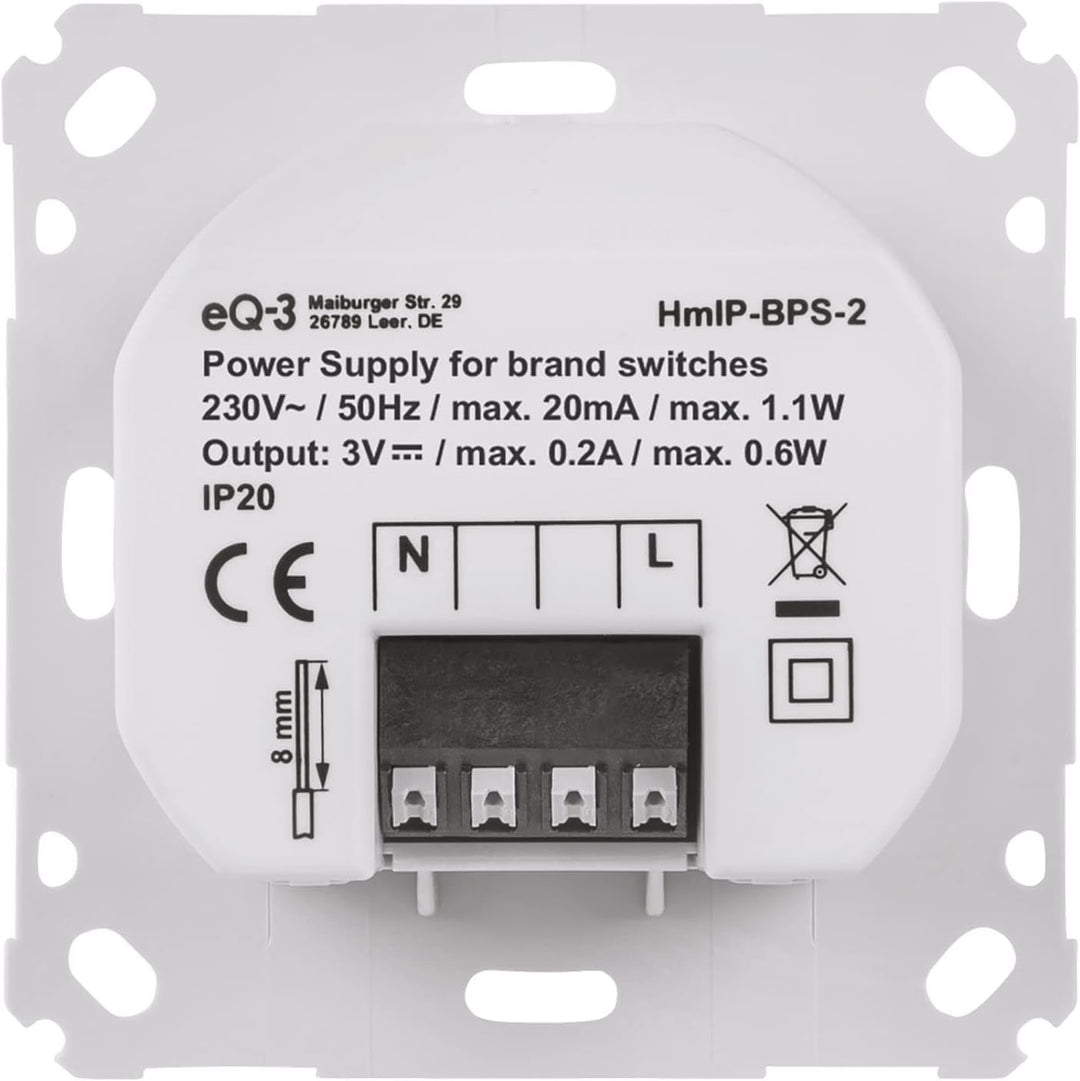 Homematic IP Netzteil für Markenschalter, Zubehör für Ihr Homematic IP Smart Home, 151197A0