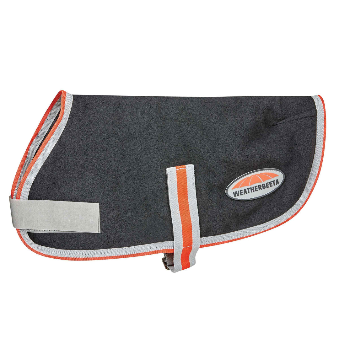 Weatherbeeta Therapy Tec Fleece Dog Jacket 35cm Black Silver, 35cm