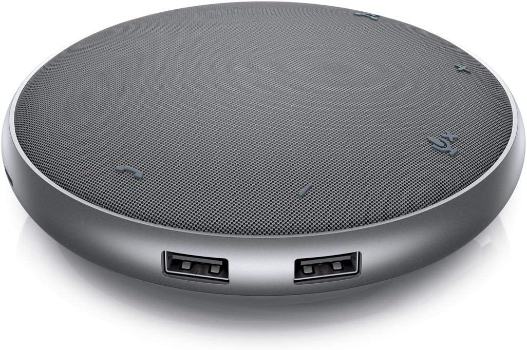 Dell MH3021P, mobiler 6-in-1 USB-C Adapter mit Freisprechfunktion (Anruf beantworten, USB-C 4K bei 6