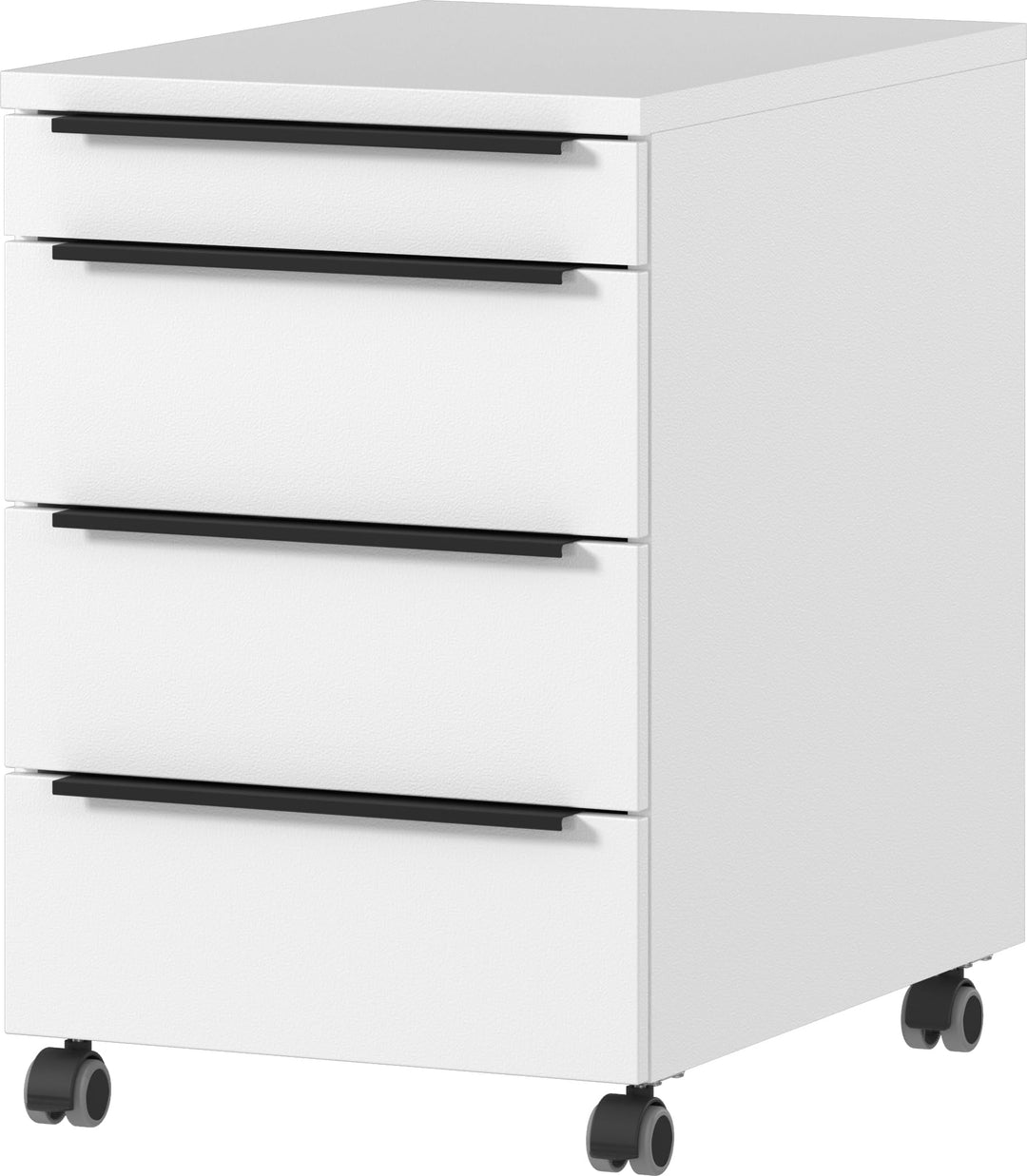 Germania Rollcontainer 4377-84, in Weiss, mit Utensilienfach, 42 x 63 x 60 cm (BxHxT), Weiss