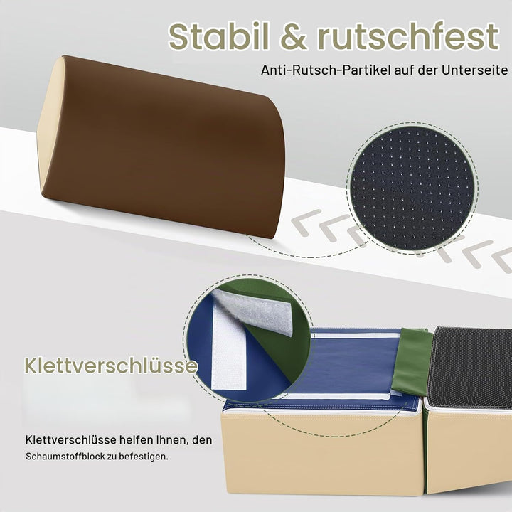Wilwolfer Schaumstoff Bausteine Kinder Klettern: 5 Softbausteine Riesenbausteine Spielbausteine - In