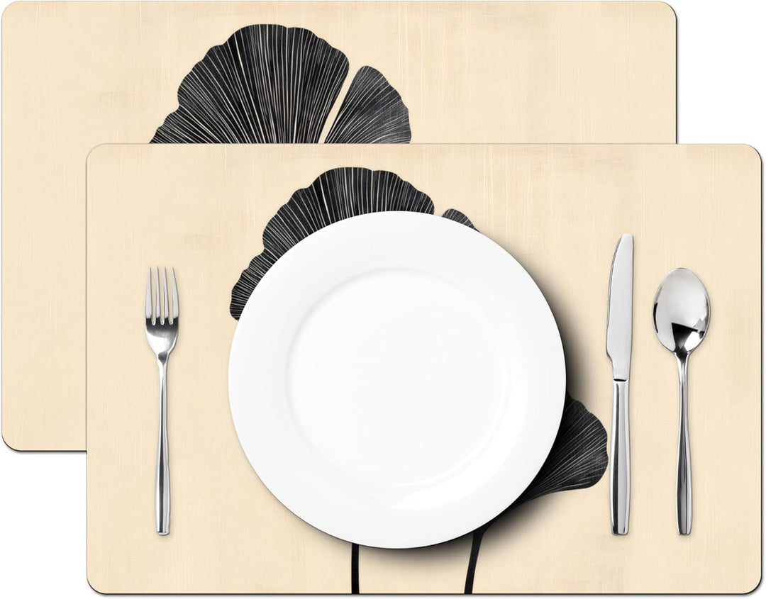 KitchenYeah© Platzsets Abwaschbar 6-Teilig 45x30 cm Tischsets Platzdeckchen Platzset Unterlage Tisch