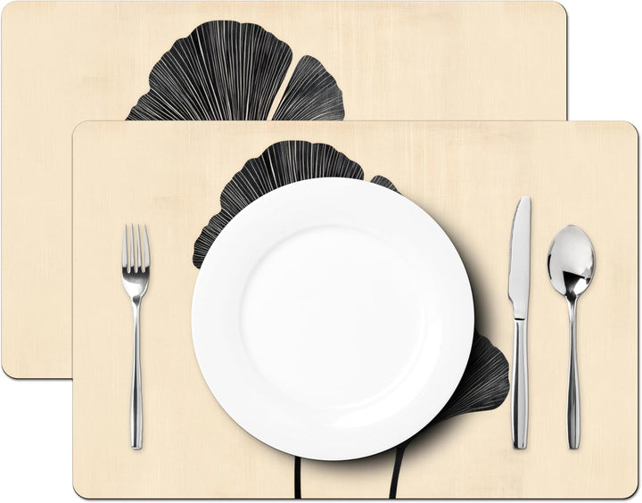 KitchenYeah© Platzsets Abwaschbar 6-Teilig 45x30 cm Tischsets Platzdeckchen Platzset Unterlage Tisch