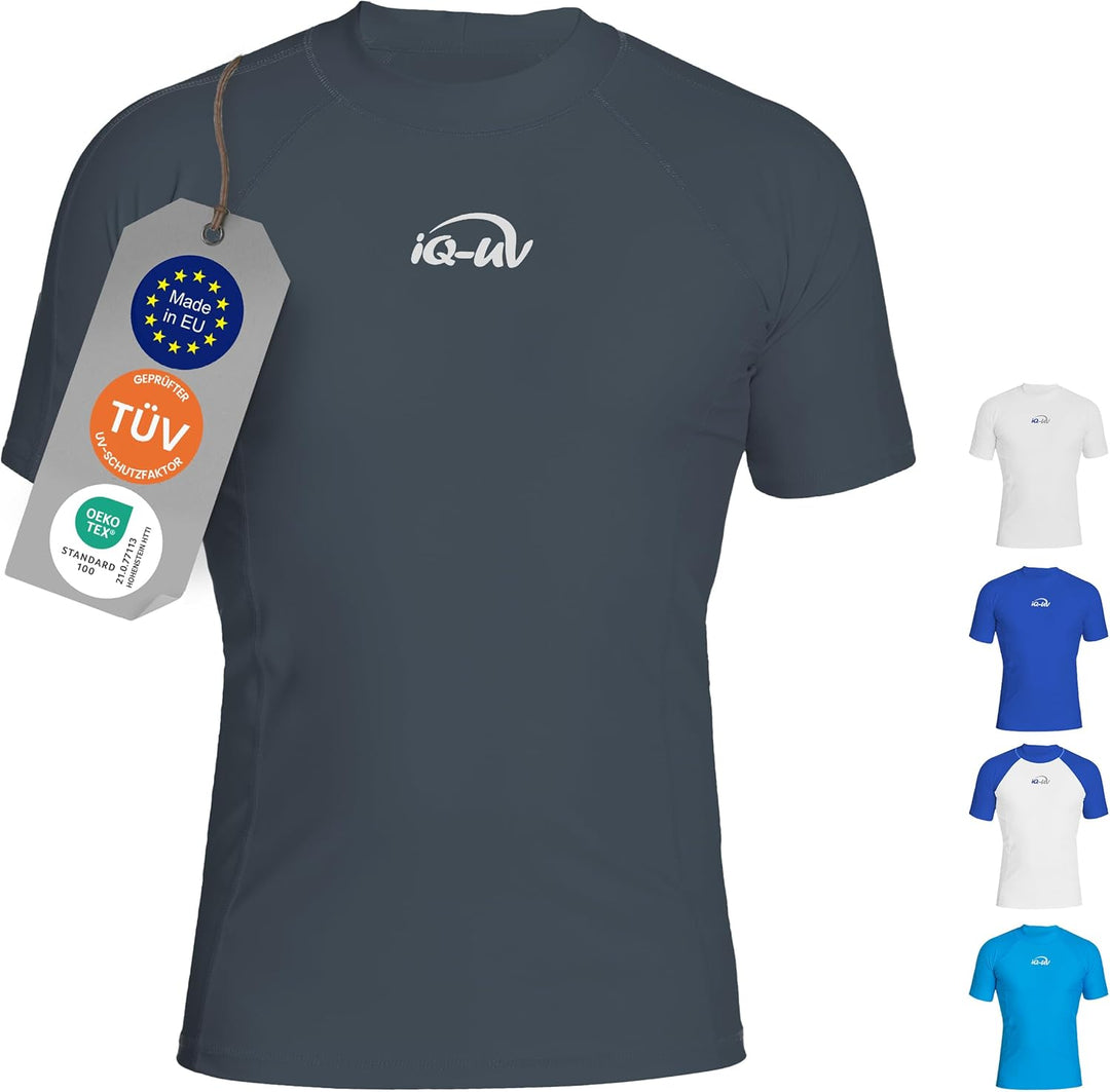 iQ-UV Shirt Herren Slim Fit Grau (Ash) S, Grau (Ash) S