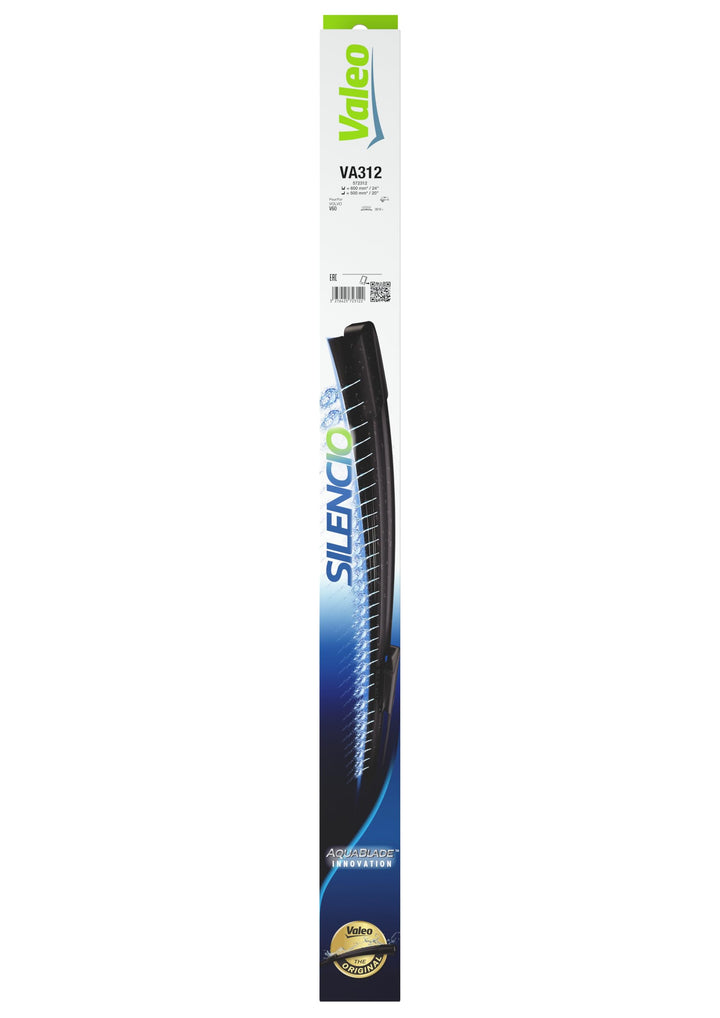 Valeo Silencio VA312 Wischerblatt 572312 Vorderansicht: 600mm / 500mm Menge Set 2 Einheiten Fahrerse