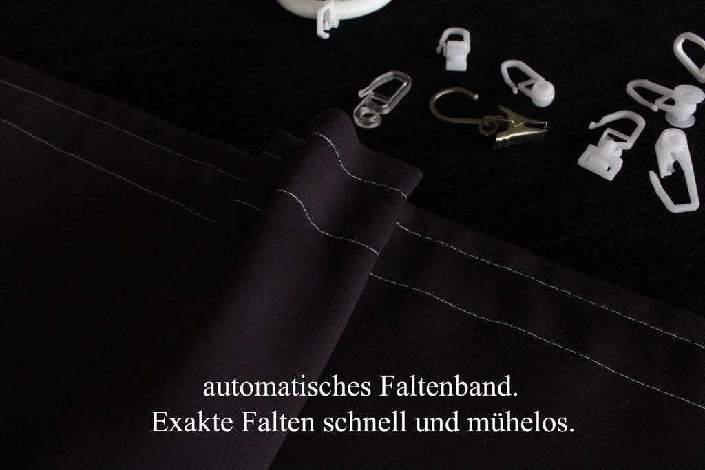 EASYHomefashion Vorhang Verdunkelungsvorhang Verdunkelungs Vorhänge Dekoschal Gardine Blickdicht Bla