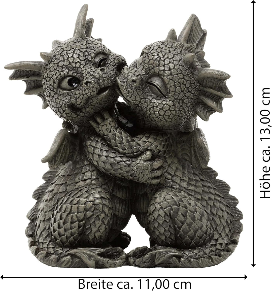 MystiCalls by Mayer Chess Gartenfigur Gartendrache - Modell Loves klein - Fantasy Figur Deko Drache